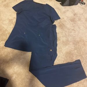 Heart and Soul size small and small tall navy scrubs